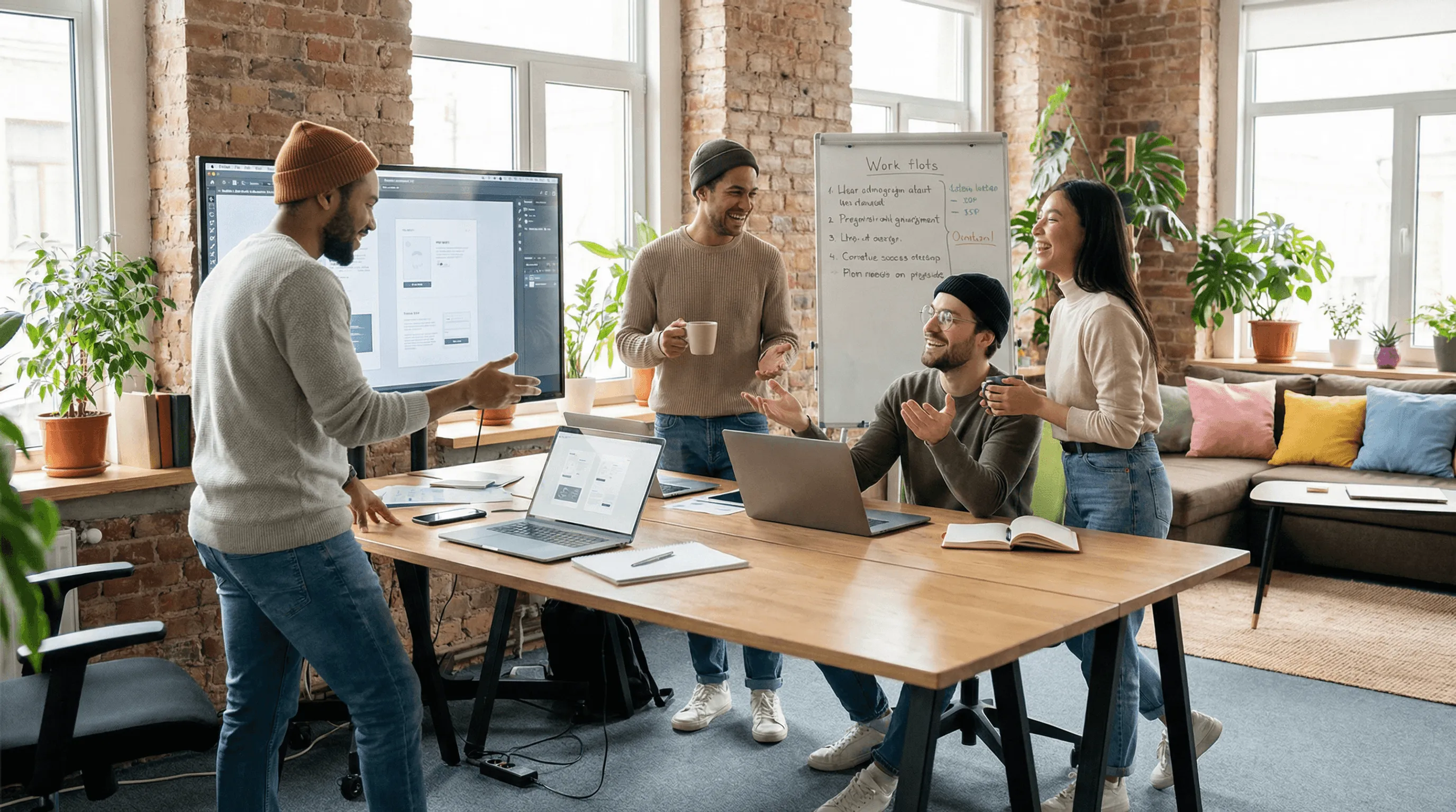 Team der KI Agentur bei der Arbeit