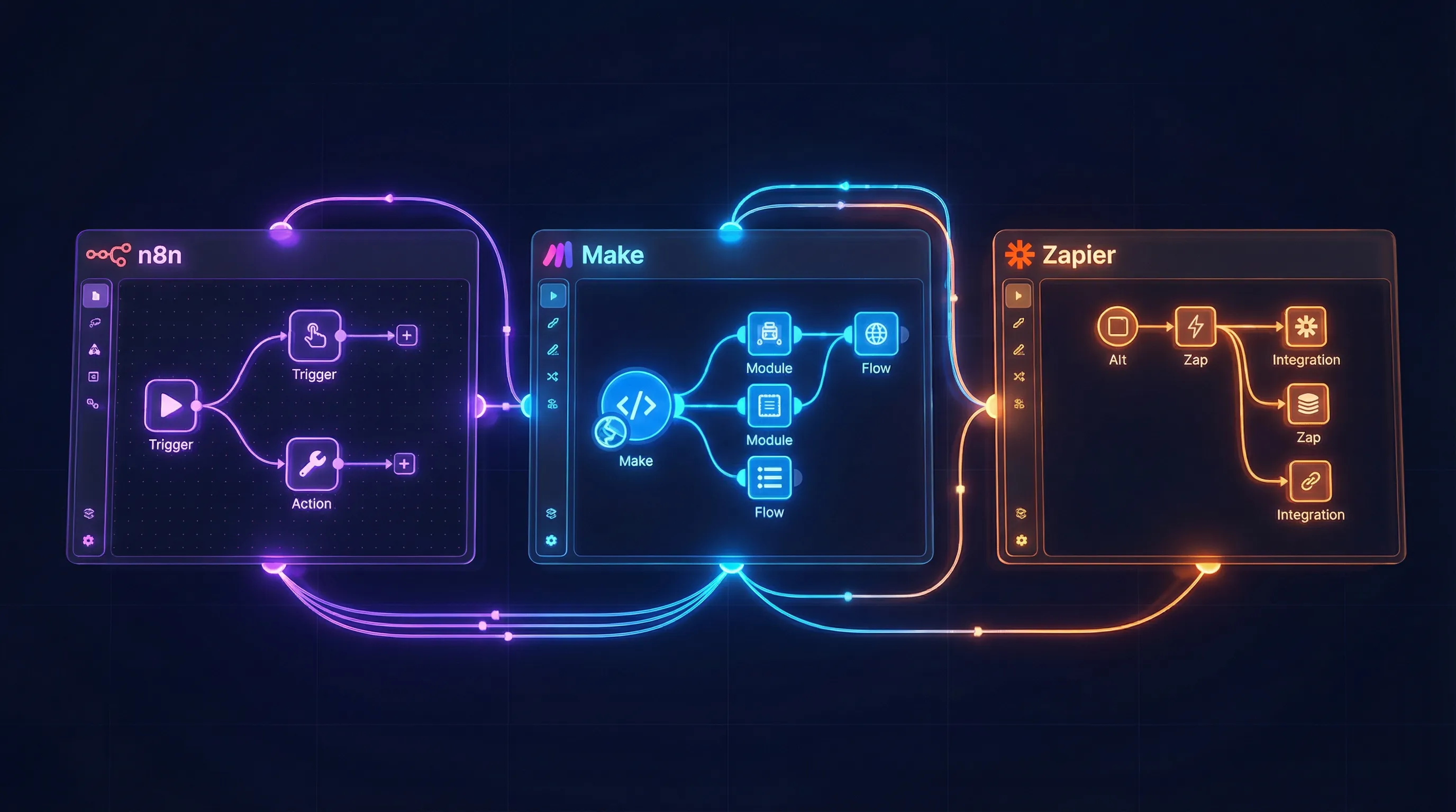 n8n vs Make vs Zapier – Vergleich der drei führenden Automatisierungsplattformen